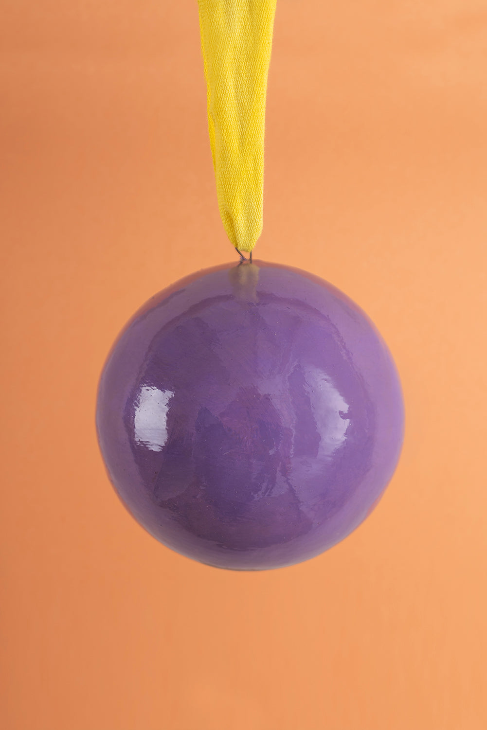 Purple and Yellow Colourblock Bauble