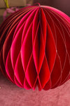 Pink & Red Origami Ball Hanging Decoration