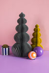 Slate Grey Honeycomb Ball Origami Paper Tree