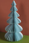 Pale Blue Honeycomb Origami Paper Tree