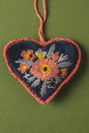 Blue Bouquet Velvet Heart Decoration