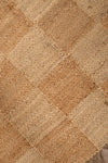 Jute Chequered Extra Large Rug with Tasselled Edge
