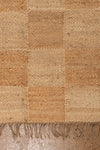 Jute Chequered Extra Large Rug with Tasselled Edge