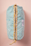 Coastal Blossom Block Print Large Cosmetic Bag