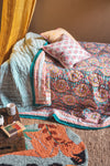 Colourful Block Print Cotton Quilt