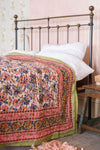 Pistachio Blossom Reversible Floral Quilt