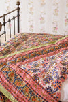 Pistachio Blossom Reversible Floral Quilt