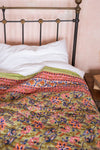 Pistachio Blossom Reversible Floral Quilt