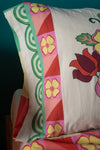 Geraldine White Rose Bouquet Duvet Cover