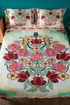 Geraldine White Rose Bouquet Duvet Cover
