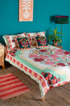 Geraldine White Rose Bouquet Duvet Cover