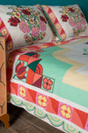 Geraldine White Rose Bouquet Duvet Cover