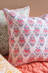 Confetti Blush Block Print Cushion Cover