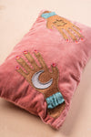 Moon & Star Hands Cotton Cushion Cover
