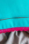 Turquoise Floral Embroidered Cushion Cover