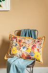 Natural Floral Embroidered Cushion Cover