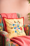 Daisy Bouquet Embroidered Cushion Cover