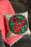 Romeo Roses Stained Glass Cushion Cover