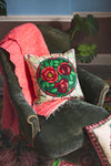 Romeo Roses Stained Glass Cushion Cover