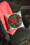 Romeo Roses Stained Glass Cushion Cover