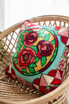 Juliet Roses Stained Glass Cushion Cover