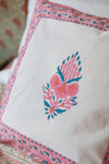 Pink City Block Print Cushion Cover