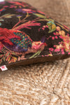 Chocolate Bird Of Paradise Velvet Cushion Cover