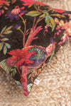 Chocolate Bird Of Paradise Velvet Cushion Cover