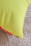 Lime Bird Of Paradise Velvet Cushion Cover