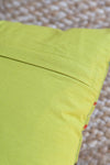 Lime Bird Of Paradise Velvet Cushion Cover
