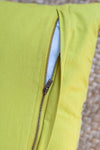 Lime Bird Of Paradise Velvet Cushion Cover