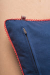 Perennials embroidered cotton Cushion Cover