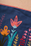 Perennials Embroidered Cotton Cushion Cover