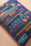 Perennials embroidered cotton Cushion Cover