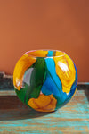 Marble Finish Glass Hurricane Vase