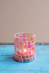 Set of Ten Colourful Mosaic Votives