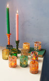 Set of Ten Colourful Mosaic Votives