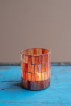 Set of Ten Colourful Mosaic Votives