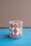 Set of Ten Colourful Mosaic Votives