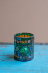 Set of Ten Colourful Mosaic Votives