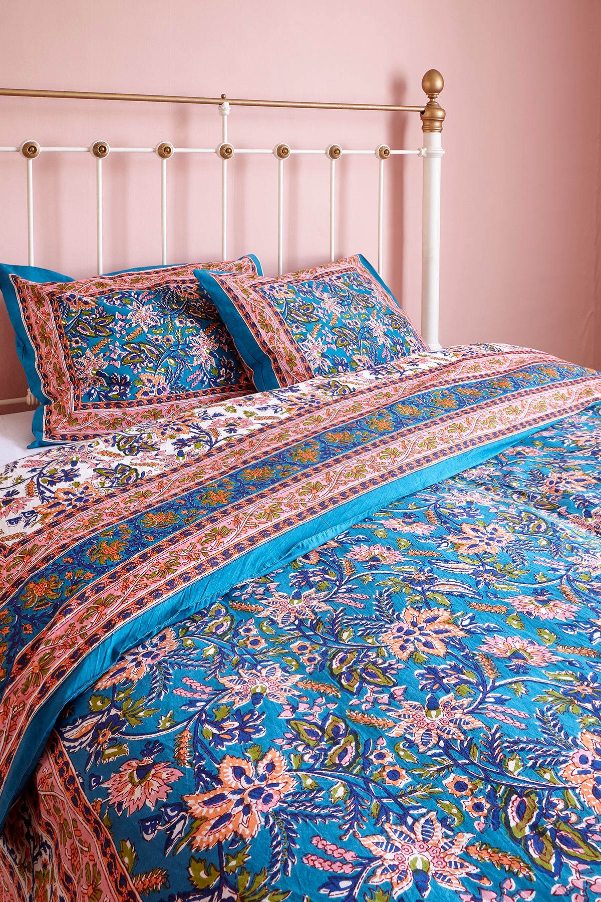 Celestial Blue Cotton Duvet Set