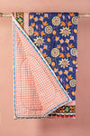 Navy Passion Flower Cotton Quilt