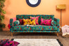 Milla Blue Bird of Paradise Velvet Sofa