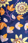 Navy Passion Flower Recycled Cotton Duvet Set