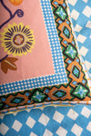 Pink Passion Flower 100% Recycled Cotton Cushion Cover