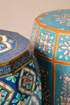 Hand Painted Sky Blue Side Table