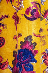 Mustard Tree of Life Velvet Fabric by the Metre