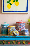 Turquoise Ceramic Storage Jar