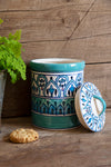 Turquoise Ceramic Storage Jar