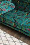 Milla Blue Bird of Paradise Velvet Sofa